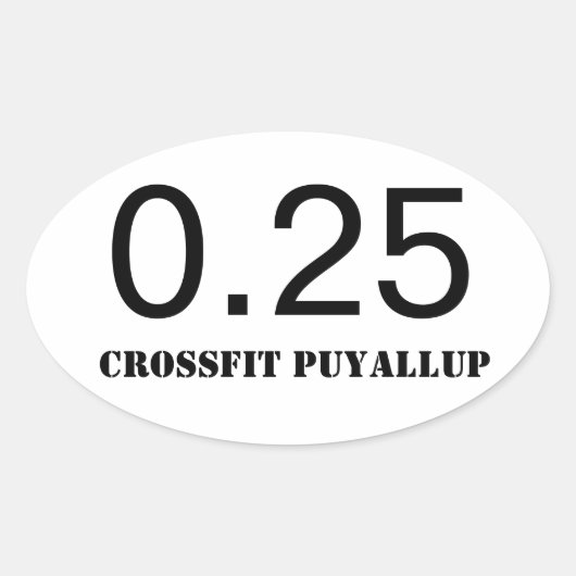 4分の1マイル 楕円形シール (正面)