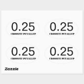 4分の1マイル 楕円形シール (シート)