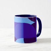 4分の1幾何学的マグカップでコーヒーブレイク マグカップ (正面右)