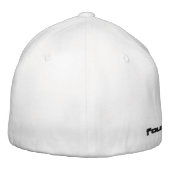 4分の4 – 黒のロゴ前面/側面 刺繍入りキャップ (裏面)