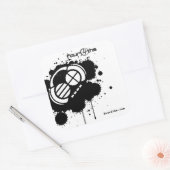 4分の4 :: "Black Blotter" （シール） スクエアシール (封筒)