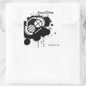 4分の4 :: "Black Blotter" （シール） スクエアシール (バッグ)