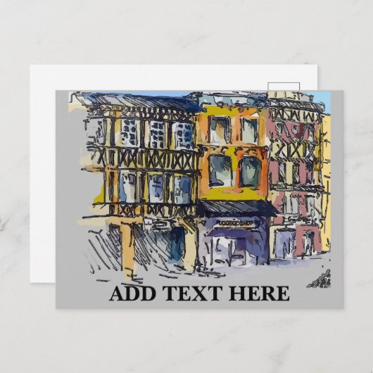 4分フランスのの1旅行はがき ポストカード (正面/裏面)