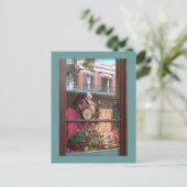 4分フランスのの1窓の反射 ポストカード (スタンド正面)