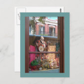 4分フランスのの1窓の反射 ポストカード (正面/裏面)