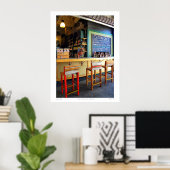 4分フランスの目の写真「ケージャンカフェ」ポスター ポスター (ホームオフィス)