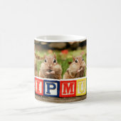 4匹のかわいいシマリス コーヒーマグカップ (中央)