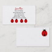 4匹のてんとう虫のテレホンカード コーリングカード (正面/裏面)