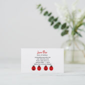 4匹のてんとう虫のテレホンカード コーリングカード (スタンド正面)