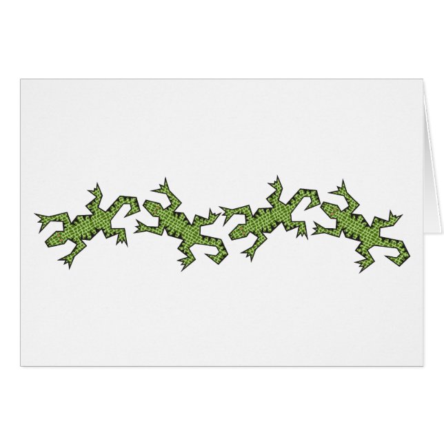 4匹のトカゲカード (正面横)