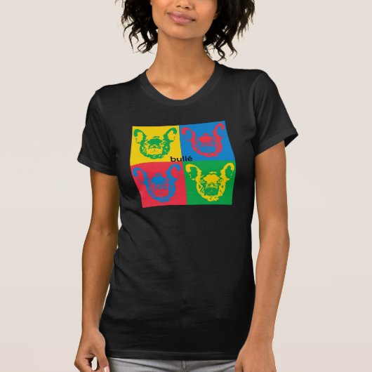 4匹のブルドッグのワイシャツ Tシャツ (正面)