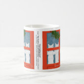 4匹の呼出し猫… 休日 コーヒーマグカップ (中央)