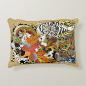 4匹の天動物 アクセントクッション (正面)