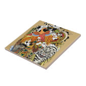 4匹の天動物 タイル (側面)