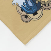 4匹の天動物 フリースブランケット (角)