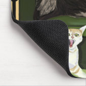 4匹の少しオオヤマネコのmousepad マウスパッド (コーナー)