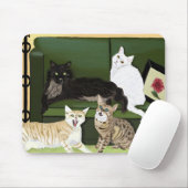 4匹の少しオオヤマネコのmousepad マウスパッド (マウス)