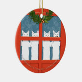 4匹の猫…両面 セラミックオーナメント (右)