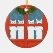 4匹の猫…両面 セラミックオーナメント (正面)