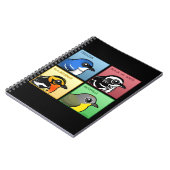 4匹の色のアメリカムシクイ ノートブック (左側)