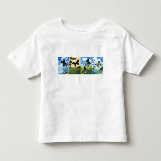 4匹の蝶 トドラーTシャツ (正面)