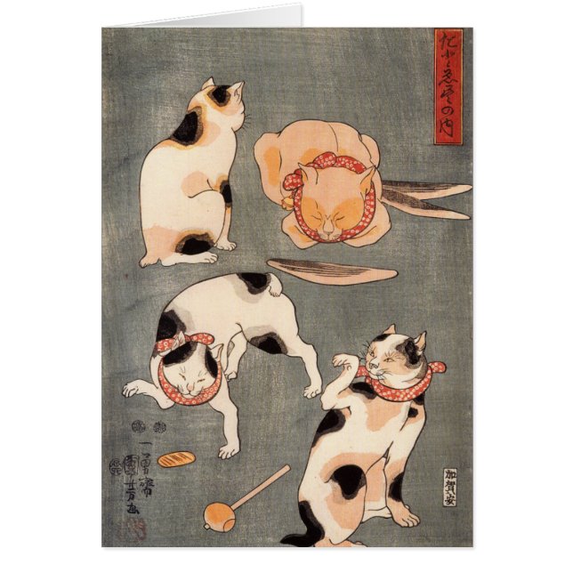 4匹の遊猫が (正面)