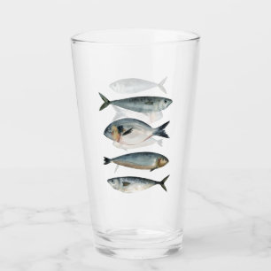 4匹の魚のグループ タンブラーグラス