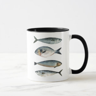 4匹の魚のグループ マグカップ