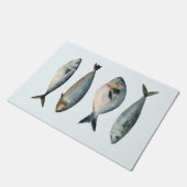 4匹の魚の群れ ドアマット (アングル)