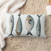 4匹の魚の群れ ランバークッション (ブランケット)