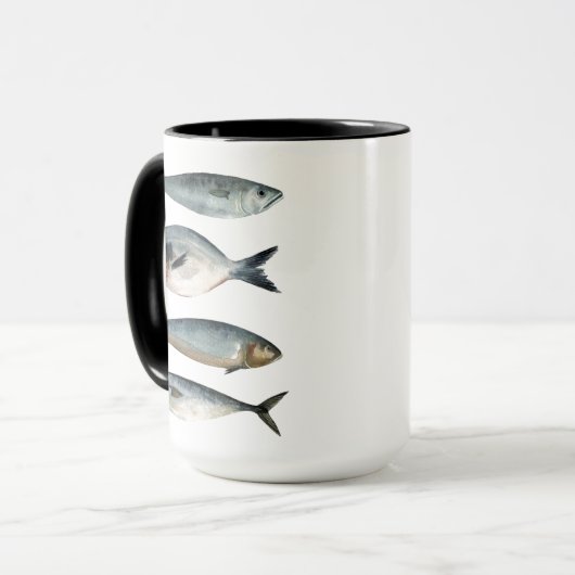 4匹の魚 マグカップ (正面左)