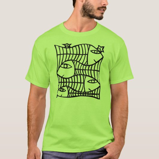 4匹の魚 Tシャツ (正面)