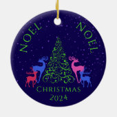 *4匹の鹿とクリスマスツリー セラミックオーナメント (裏面)