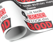 4十年が-第40このよい見るためにかかりました ラッピングペーパー (ロールコーナー)