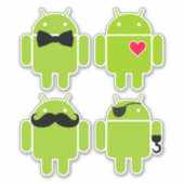 4台のアンドロイド シール (正面)