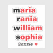 4名パーソナライズされた、ノベルティおもしろいギフトシール シール (シート)