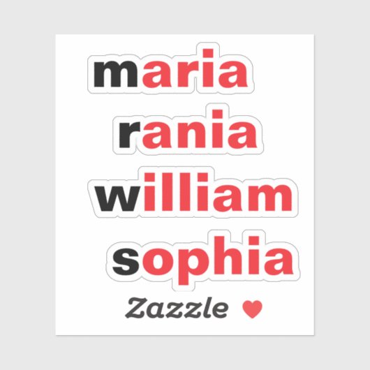 4名パーソナライズされた、ノベルティおもしろいギフトシール シール (シート)