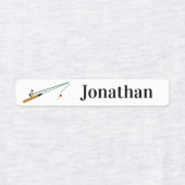 4名違う名魚釣り棒棒鉄付きラベル ラベル (デザイン1)