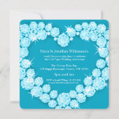 4周年トパーズブルー宝石の結婚式の招待状 招待状 (裏面)