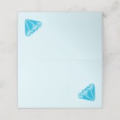 4周年ブルー結婚トパーズ・ジェムズグラフィック プレイスカード (外部開封)