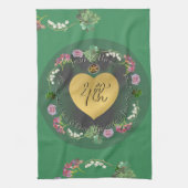 4周年結婚果実フローラ キッチンタオル (縦)