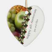 4周年結婚記念の果物と花 セラミックオーナメント (右)