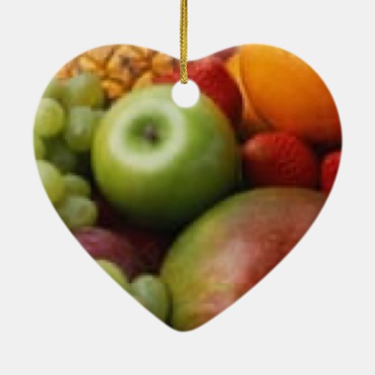 4周年結婚記念の果物と花 セラミックオーナメント (裏面)