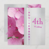 4周年結婚記念日招待状 招待状 (正面/裏面)