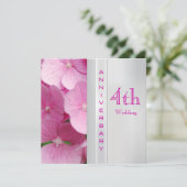 4周年結婚記念日招待状 招待状 (スタンド正面)