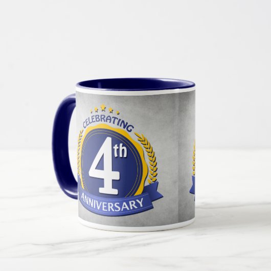 4周年記念コーヒーマグ マグカップ (正面左)