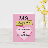 4周年記念結婚カードLinen 4号 カード (黄色い花)