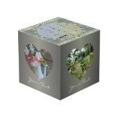 4周年記念結婚フローラ枠4枚の写真 フォトキューブ (裏面アングル)