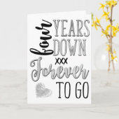 4周年、4日、4つの永遠に行く カード (黄色い花)