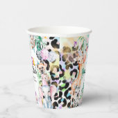 4回のワイルドサファリ動物クール4歳の誕生日 紙コップ (右)